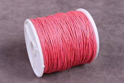 Шнур вощёный 1мм Розовый - изображение