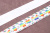 Репсовая лента 25мм с рисунком Pop lt Белый/Красный/Синий/Желтый