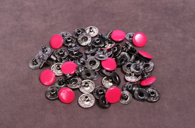 Кнопки пробивные 12,5мм Альфа Малиновый - изображение
