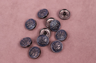 Кнопки пробивные 15мм декоративная Герб Т.Никель/синий - изображение