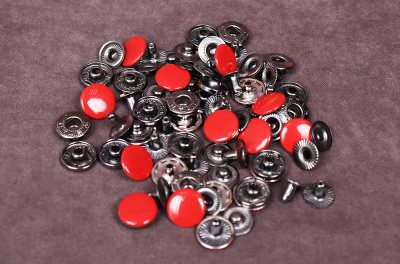 Кнопки пробивные 12,5мм Альфа Красный - изображение