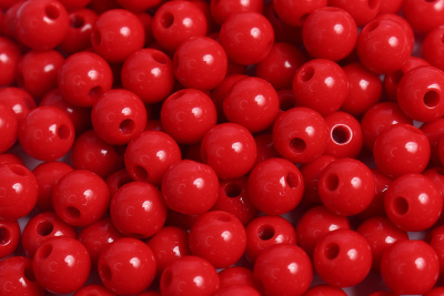 Бусины 6мм жемчуг  Матовый красный - изображение
