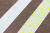 Репсовая лента с рисунком 25мм Пузыри Белый/зеленый неон/желтый неон