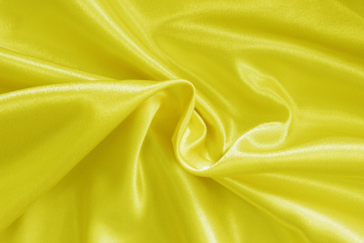 Креп-сатин однотонный Ярко-желтый - изображение