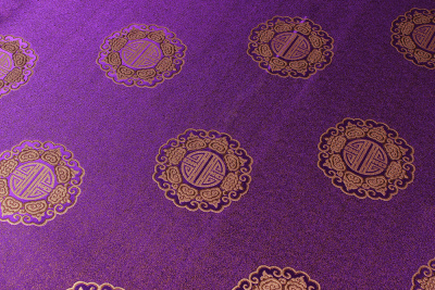 Жаккард монгольский круги на песке Фиолетовый - изображение